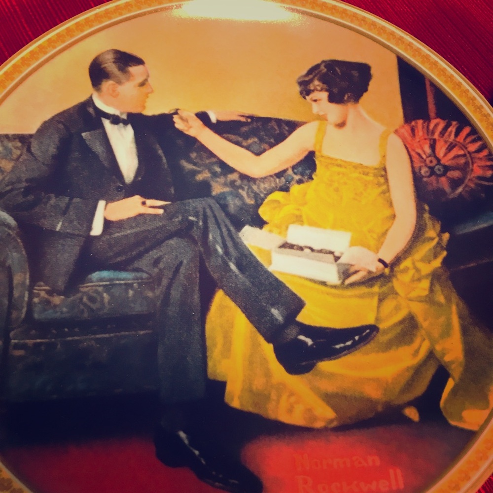 Flirting in the Parlor Collector Plate